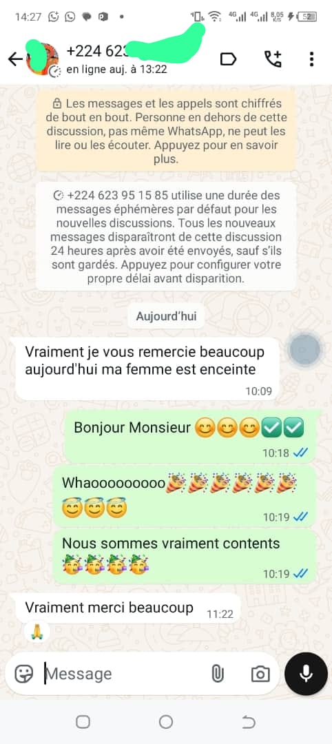 Résultat partagé par un client